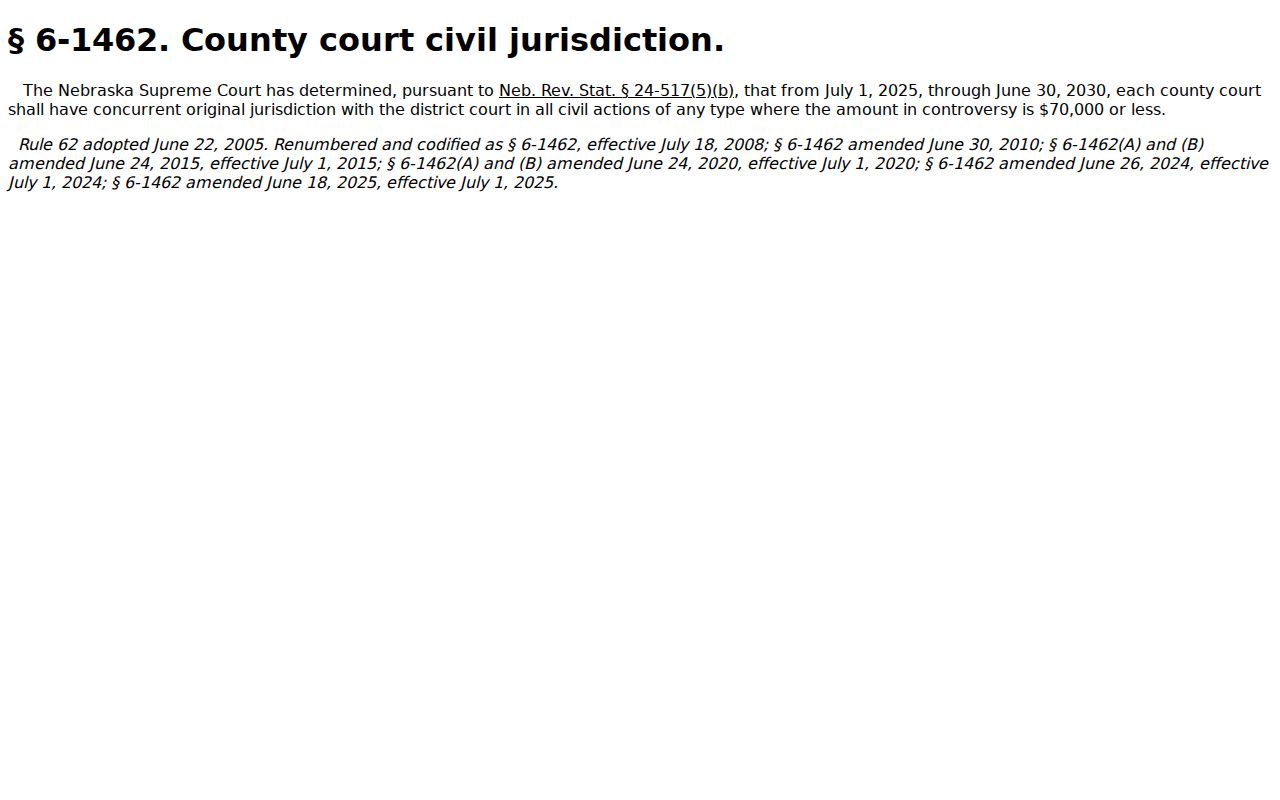 Dawson County case search source for county court civil threshold rules
