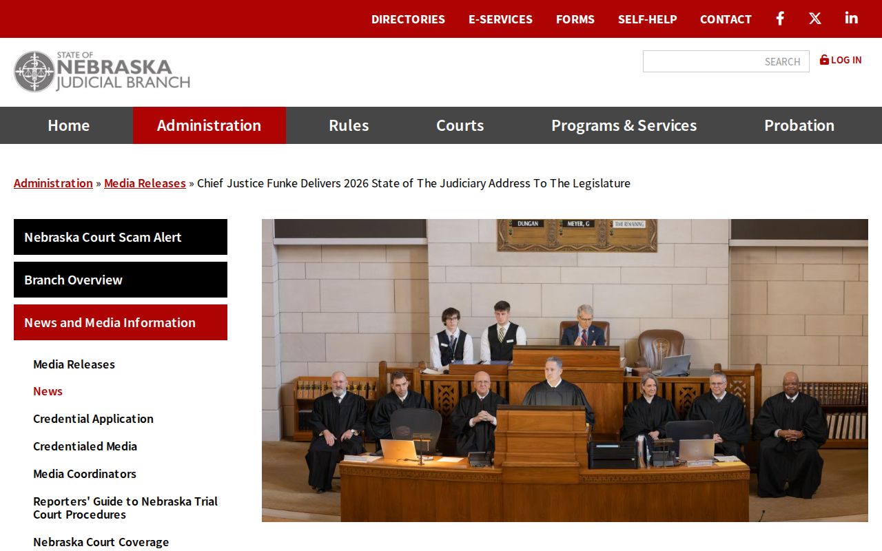 Dawson County civil docket Nebraska judiciary technology context