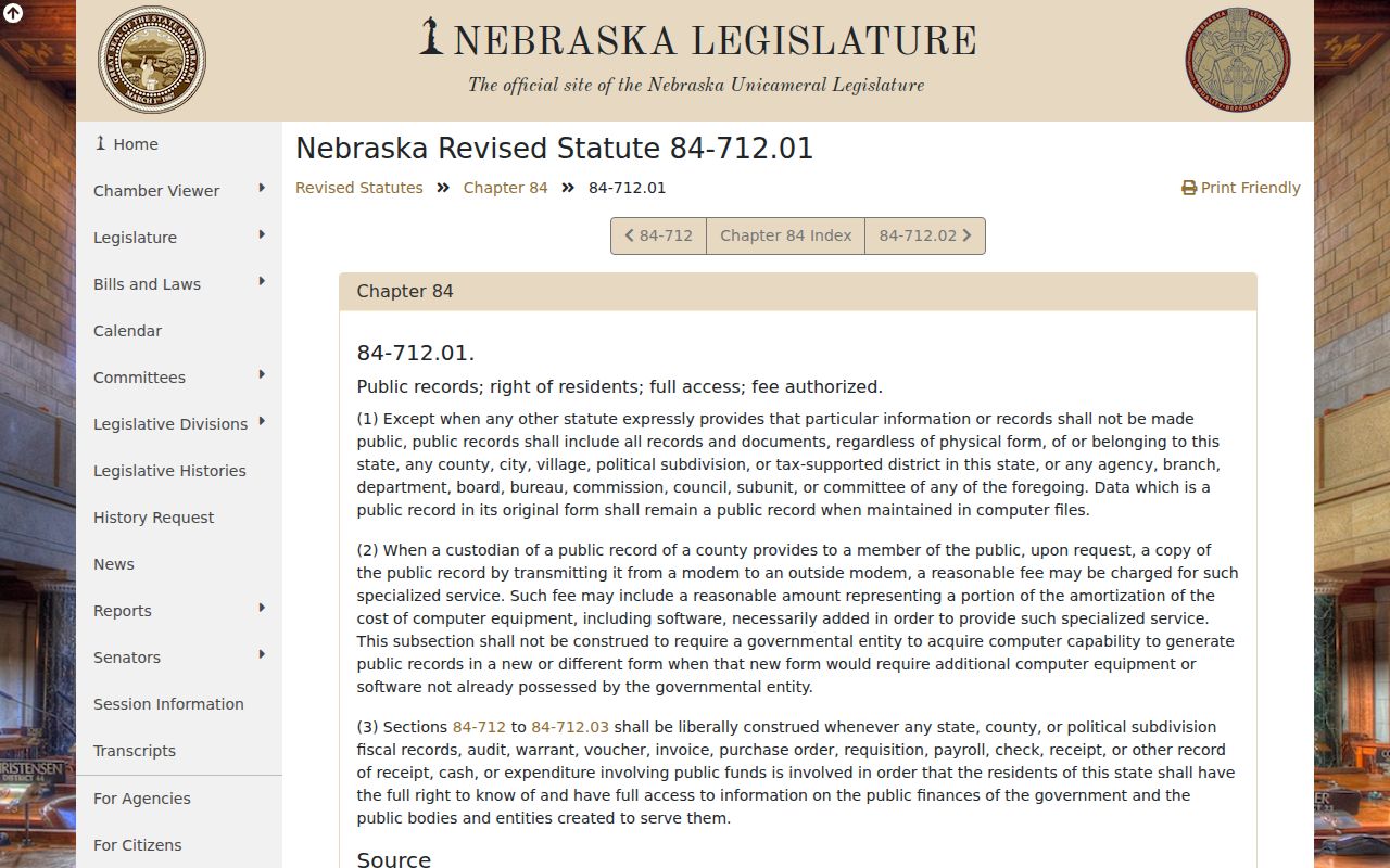 Dawson County court calendar source about Nebraska public record definition