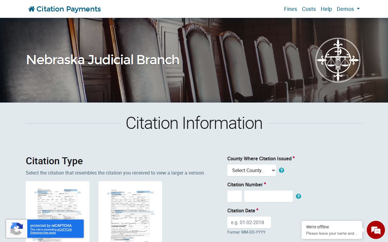 Dawson County court records source for Nebraska citation lookup