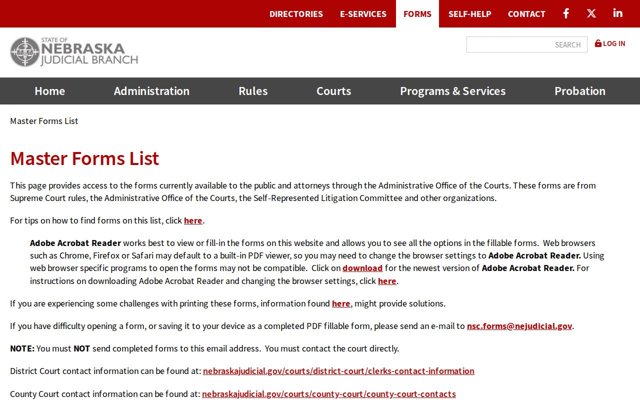 Dawson County criminal docket Nebraska court forms route